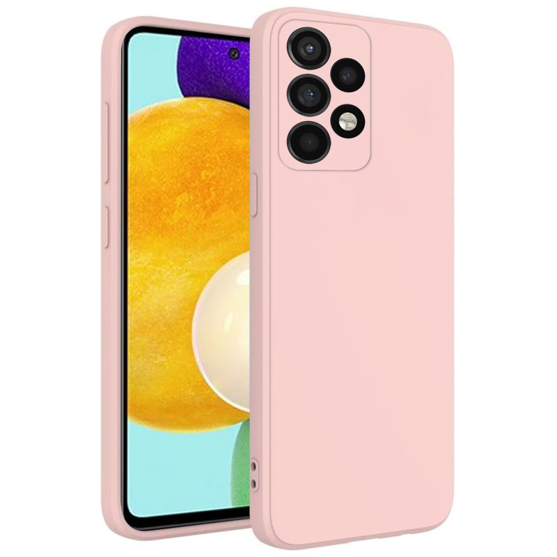Maykela Silicone Cover Case Compatible with Samsung A52 5G Thin with Camera Protection Soft Interior Slim Fit Flexible Phone Case for Samsung A52 5GPink