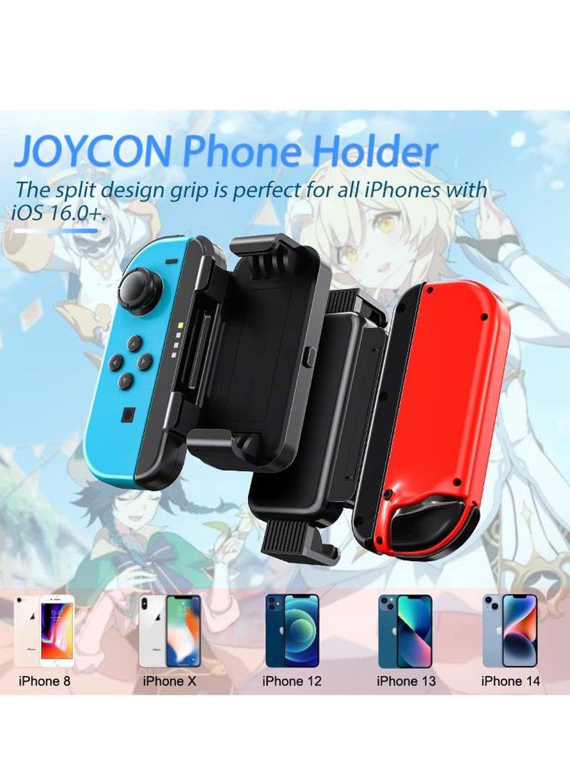 Mobile Game Controller Grip for Nintendo Switch Joy-Con & iPhone (iOS 16+) - Compatible with iPhone 14 Pro Max/14/13/12/11/X/8 Plus - Image 2