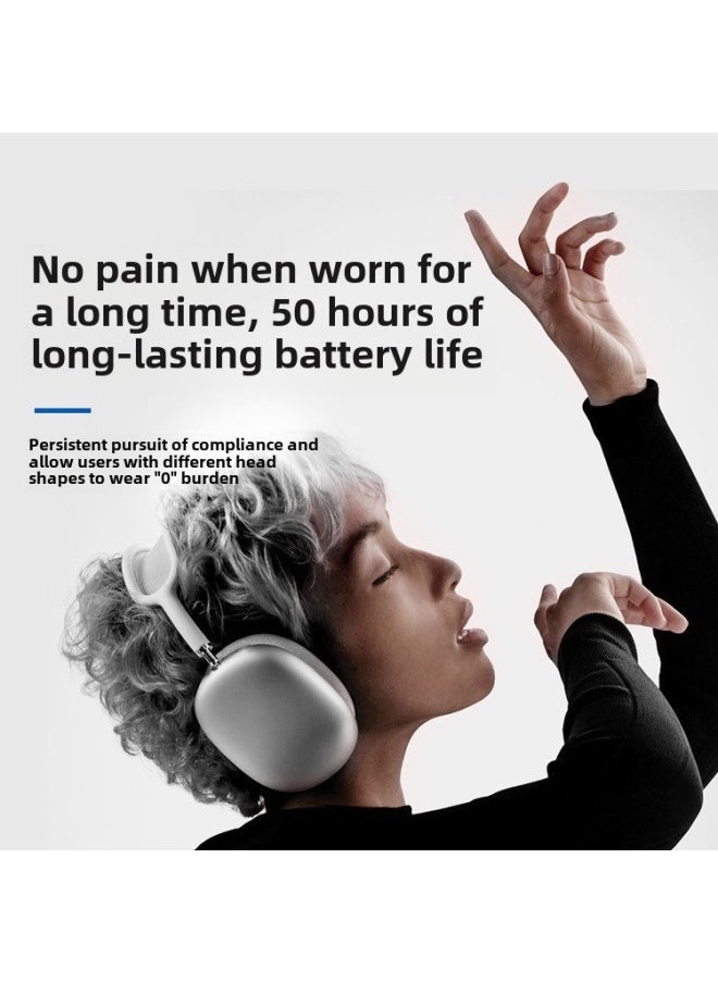 Generic - Head-mounted Bluetooth Headset Suitable For IPhone/apple Max Huaqiangbei 2024 Wireless Noise Reduction Game Wheat-Color:Official Standard Configuration - Black | Peak Version [original 1:1 Appearance ★ Dolby Space Audio ★ - Image 1