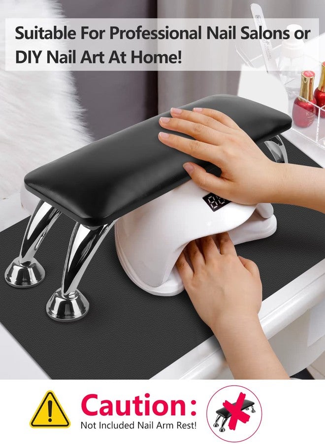 Deciniee Nail Art Table Mat, Nail Arm Rest Pad for Acrylic Nails, Soft Microfiber PU Leather Nail Mat for Table, Foldable Nail Hand Rest Pillow Manicure Pad, Acrylic Nail Training Mat Desk Mat for Nail Cushion - Image 2