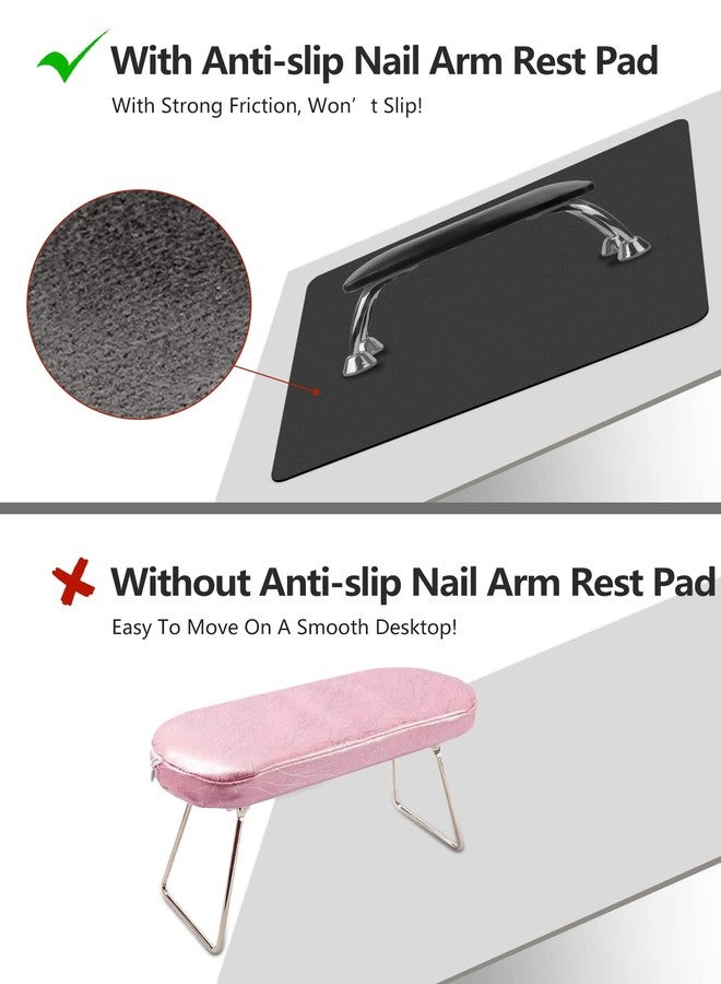Deciniee Nail Art Table Mat, Nail Arm Rest Pad for Acrylic Nails, Soft Microfiber PU Leather Nail Mat for Table, Foldable Nail Hand Rest Pillow Manicure Pad, Acrylic Nail Training Mat Desk Mat for Nail Cushion - Image 3