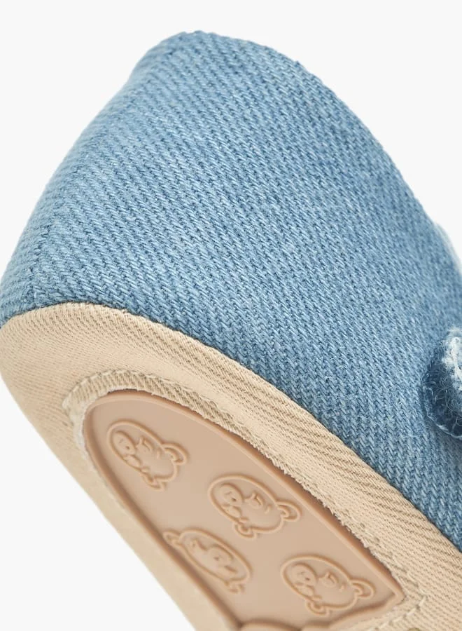 Barefeet Bow Detail Booties with Hook and Loop Closure