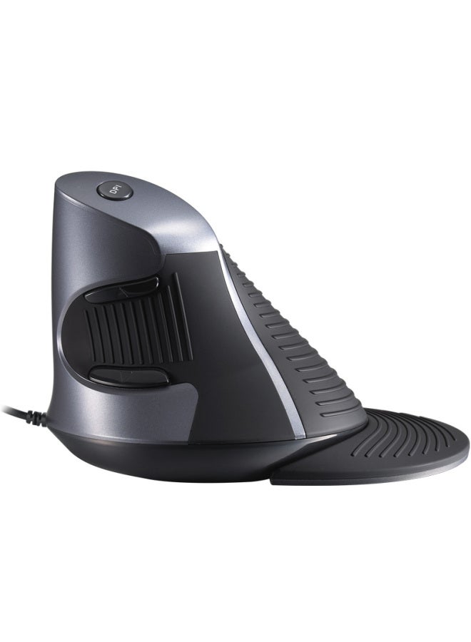 Delux M618 Ergonomic Vertical Mouse, Wired Mouse, Silent Office Mouse For Computer And Laptop, Portable With Detachable Palm Rest - Image 2