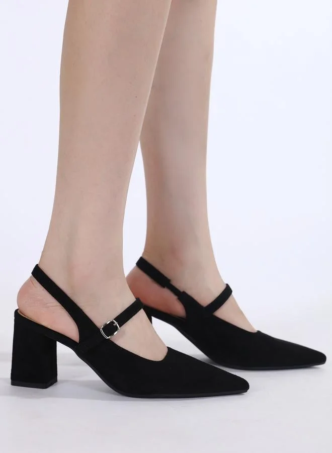 Sneak-a-peek Sneak-a-Peek Pointed Toe Ankle Strap Shoes