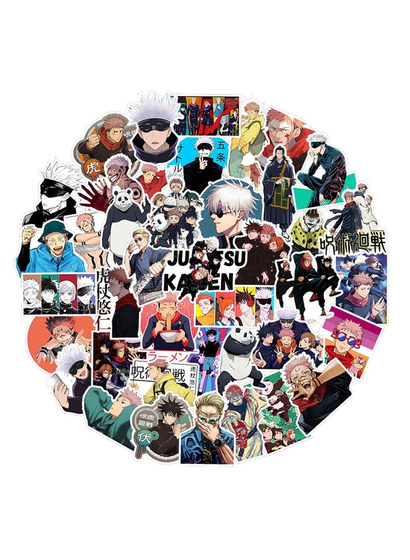 50-Piece Jujutsu Kaisen Stickers Waterproof Anime Stickers Graffiti Stickers - Image 2