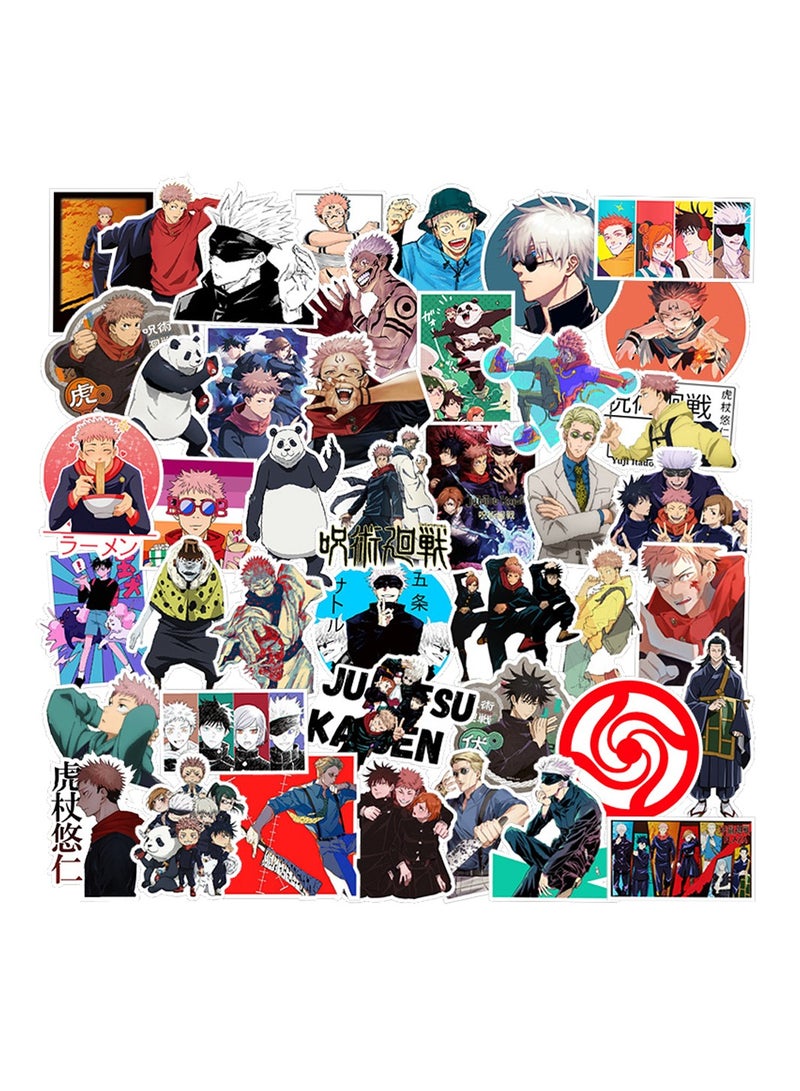 50-Piece Jujutsu Kaisen Stickers Waterproof Anime Stickers Graffiti Stickers - Image 1