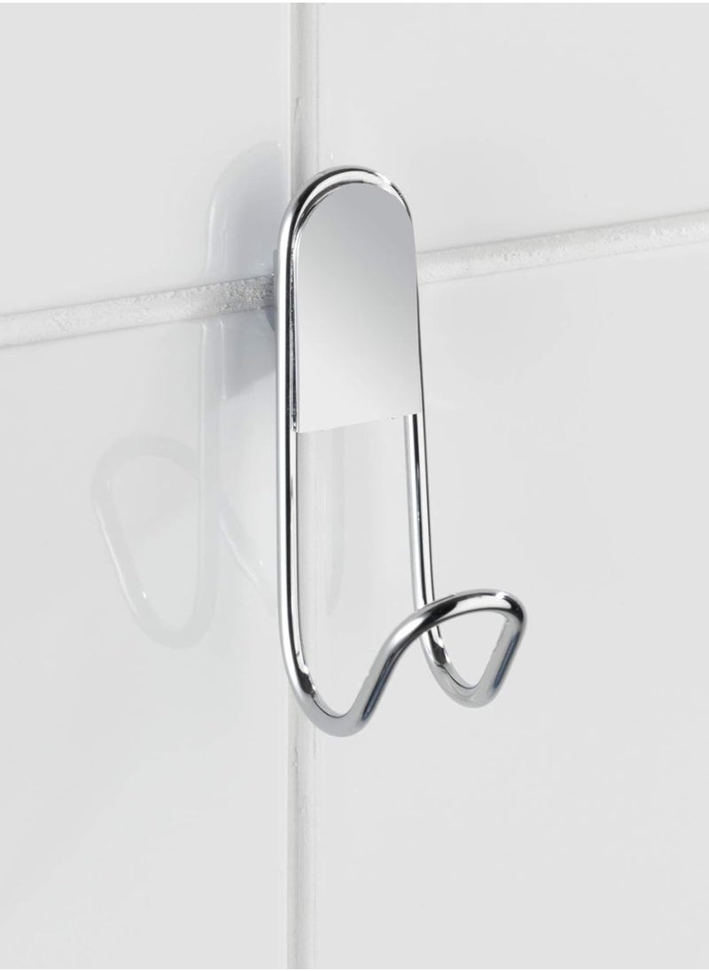 WENKO Wall Hook Classic-Set of 2, Steel, Silver Shiny, Chrome - pzsku/Z4E7078E612A210157EFDZ/45/_/1703072856/ab770c33-9936-437e-8bba-9b8a69d4335a