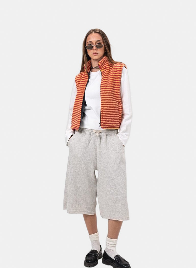 In Your Shoe Orange & Yellow Regular Fleece Vest - Image 2