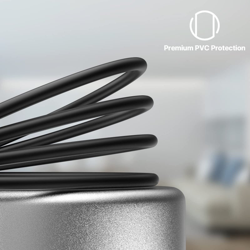 EBXYA كابلات EBXYA XLR بطول 25 قدم 6 عبوات، كابل ميكروفون معدني متوازن 3 دبابيس من ذكر إلى أنثى متوافق مع الخلاطات، السماعات، المكبرات، الميكروفون - Image 2