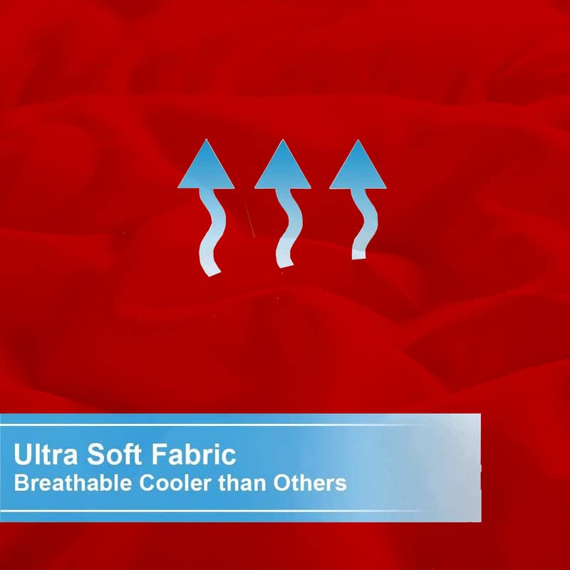 Texlux Soft Microfiber Filling 300GSM Comforter/Duvet for Mild Winter Size - Single 152X228cm (60x90 inch) Color-Red - Image 4