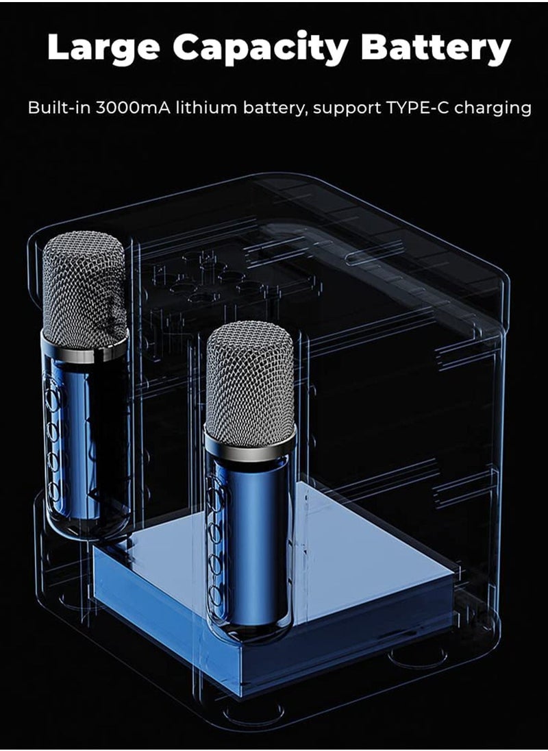 GT-Wheel - Karaoke Speaker Machine with 2 Wireless Microphones Portable Bluetooth with Echo and Vocal Cut - Image 1