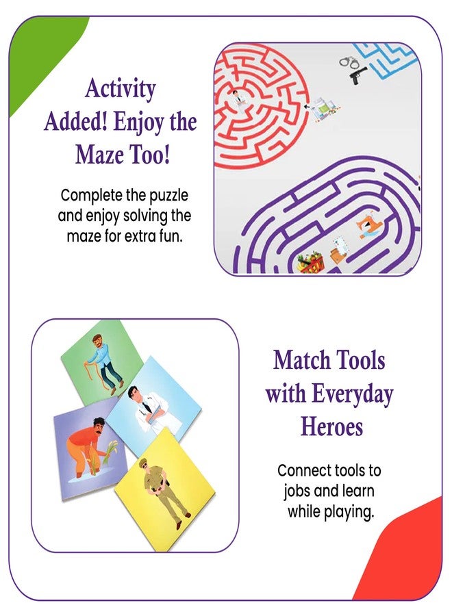 Toysaga Social Workers Jigsaw Puzzle for Kids | 8 Self-Correcting Color-Coded Cardboard Puzzles | Fun & Educational Game with 4 Activities | Learning Puzzle for Kids Ages 3+ | Perfect for Gifting - Image 5
