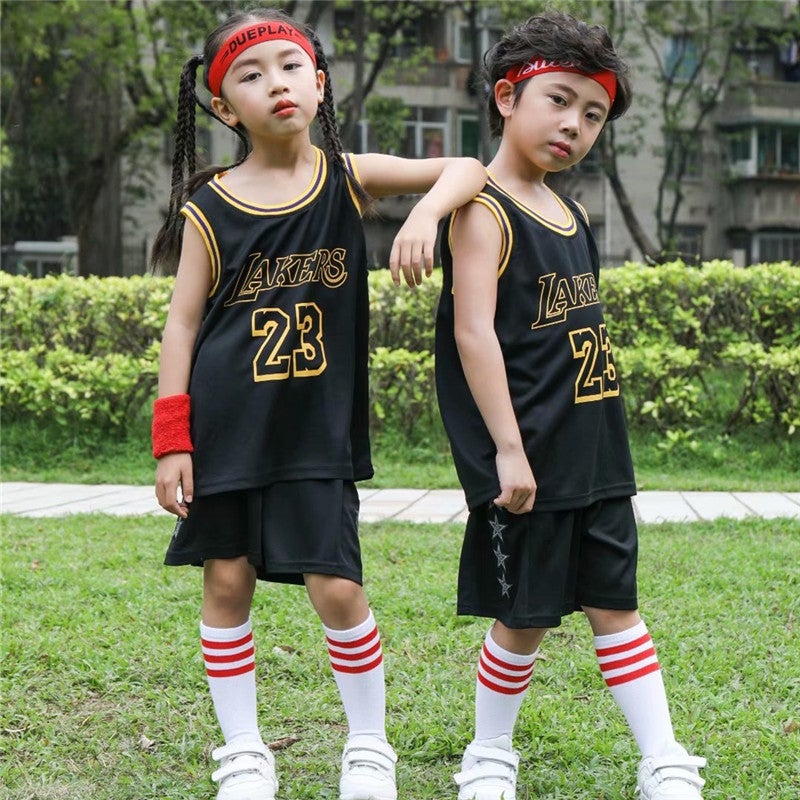 Children's Basketball Suit Bulls Lakers No.8 No.23 No.24 Jersey Suit Pupils Men's and Women's Competition Training - Image 1