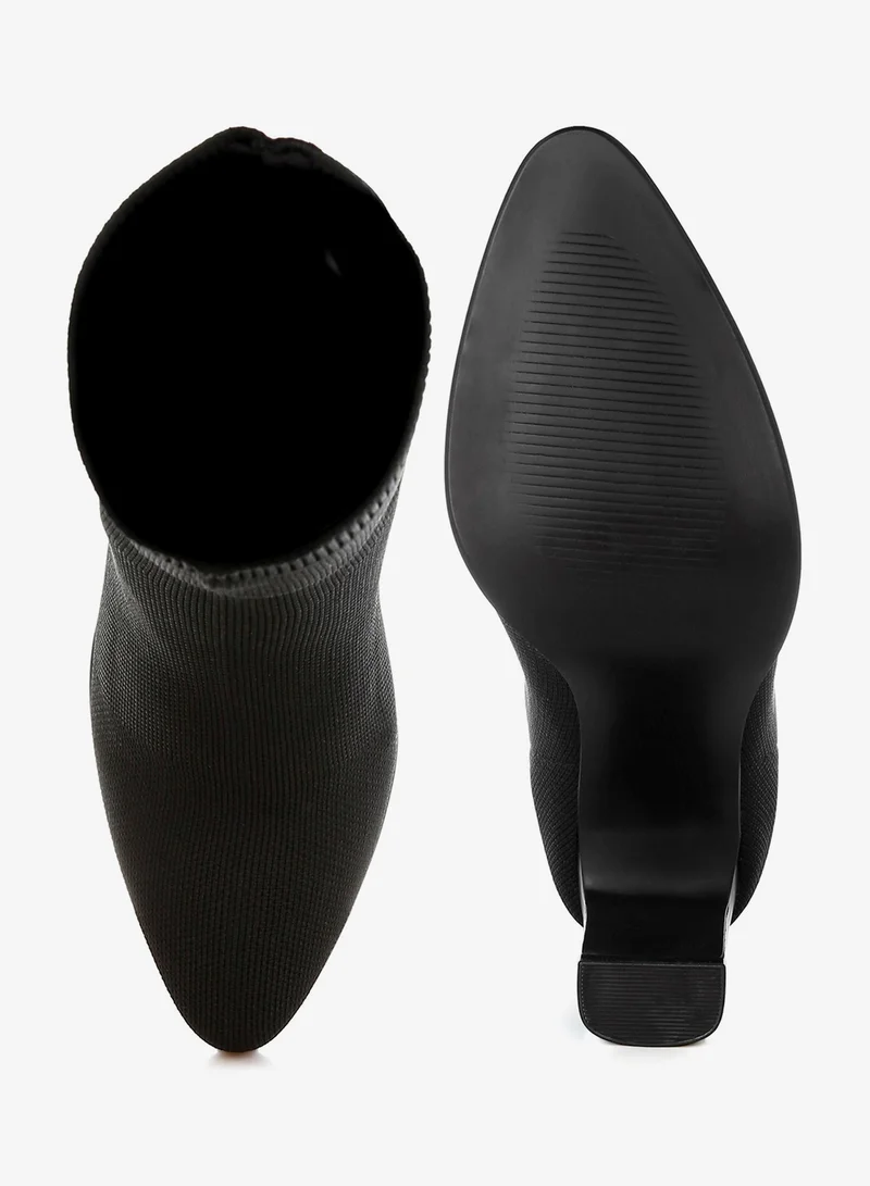 London Rag Black Flyknit Ankle Boots  in Black for Women | Best Price UAE