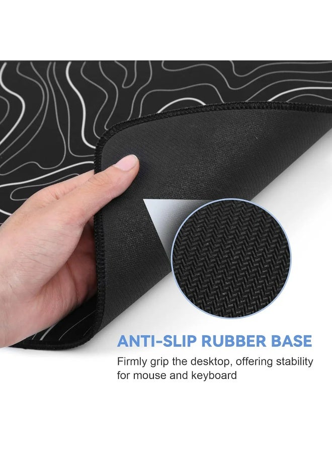 Gaming Laptop Mouse Pad Gaming Mouse Pad Big Desk Pads PC Keyboard Non-Slip 800 * 300 * 3mm Thicker Supper Rubber Table Mat Mouse Pads Edges Design for mouse and keyboard,gaming home and working office - Image 4