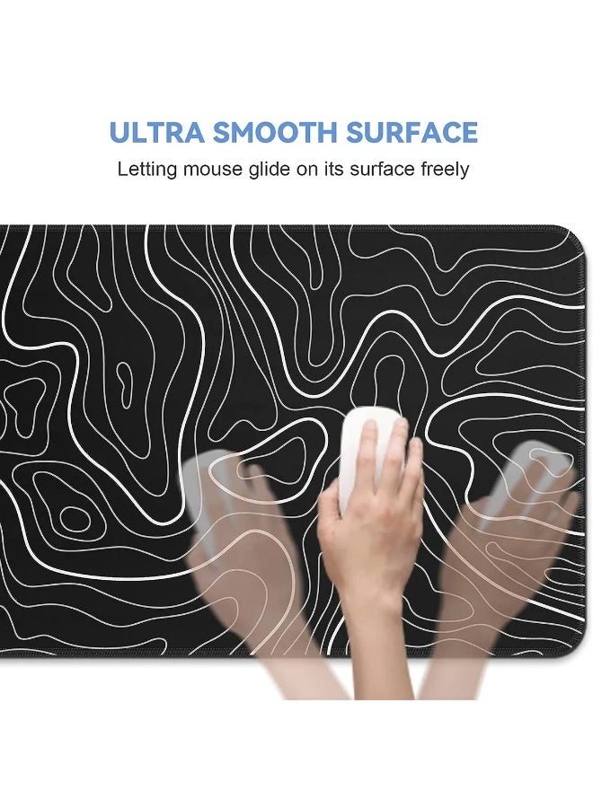 Gaming Laptop Mouse Pad Gaming Mouse Pad Big Desk Pads PC Keyboard Non-Slip 800 * 300 * 3mm Thicker Supper Rubber Table Mat Mouse Pads Edges Design for mouse and keyboard,gaming home and working office - Image 3