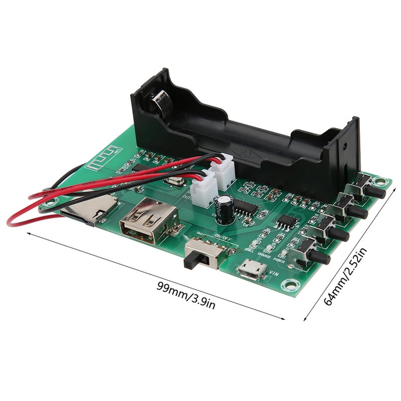 XH-A150 Digital Bluetooth Amplifier Board 10W Rechargeable Dual Channel Audio Parts - Image 3