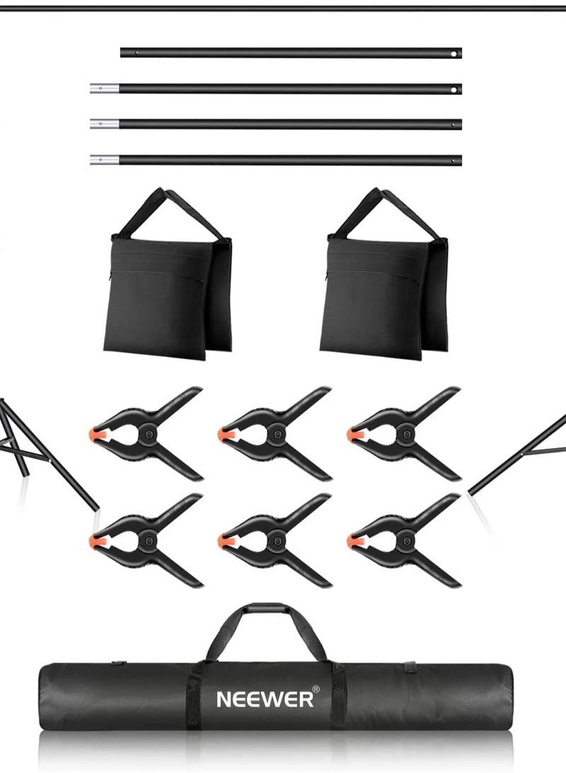 نيوير NEEWER NK-ST0203 2X3M نظام دعم الخلفية مع 2 كيس رمل و 6CLAMPS - Image 1