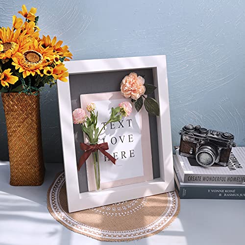 Frametory, 11x14 Shadow Box Frame - Front Opening - 2 inch Depth Display Box for Wall and Tabletop Display- Memory Box, 6 Pins Included (11x14, White) - Image 5