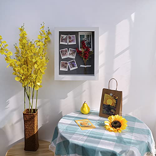 Frametory, 11x14 Shadow Box Frame - Front Opening - 2 inch Depth Display Box for Wall and Tabletop Display- Memory Box, 6 Pins Included (11x14, White) - Image 3