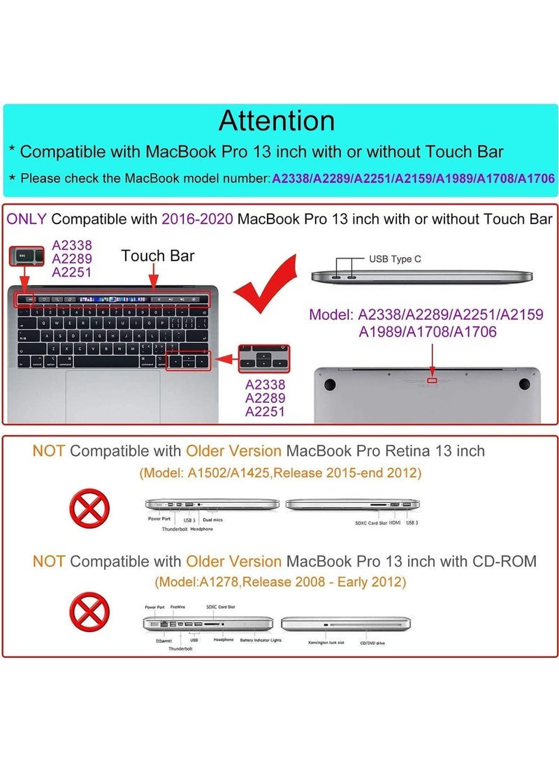 جراب صلب لجهاز MacBook Air مقاس 13.6 بوصة 2022 إصدار A2681 مع غطاء واقٍ مزدوج الطبقة شديد التحمل بشريحة M2 مع مسند قابل للطي لـ 2022 MacBook Air 13.6 مع معرف اللمس - Image 2