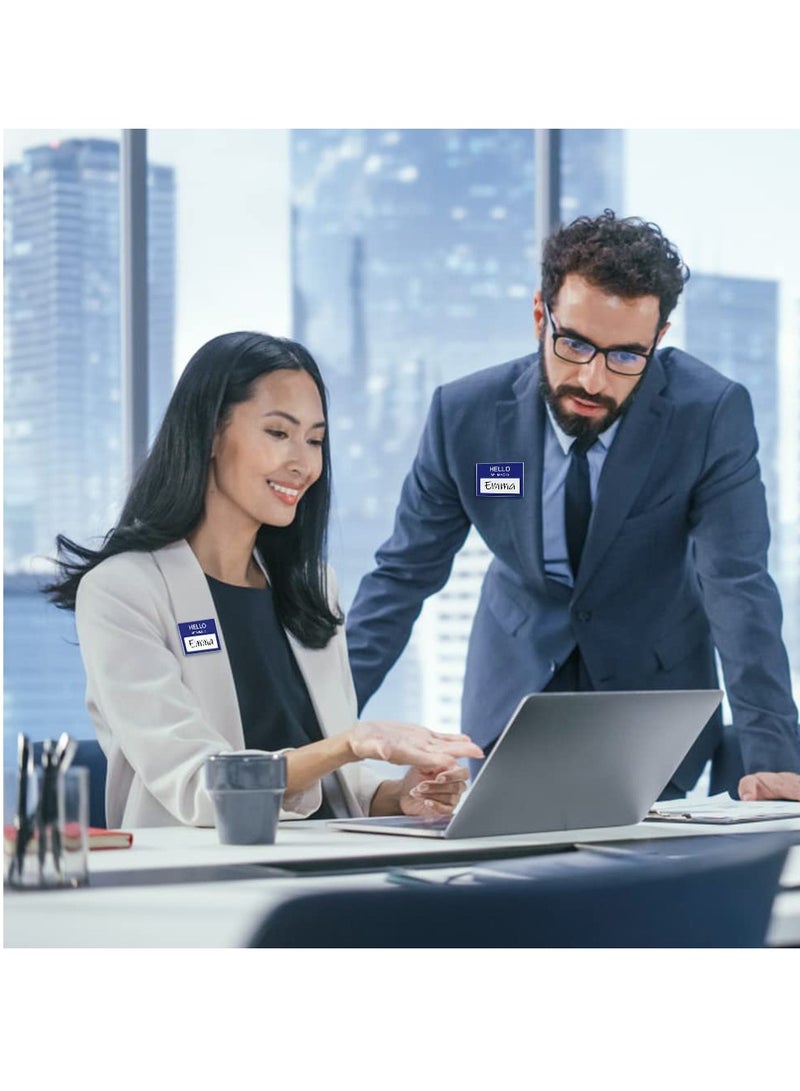 Badge Holders, Name Badges with Crocodile Clip and Safety Pin, Waterproof Badge Holders Blank Card Insert Sheets Horizontal ID Card Holder Company, School, Corporate Conference 26Pcs - Image 4