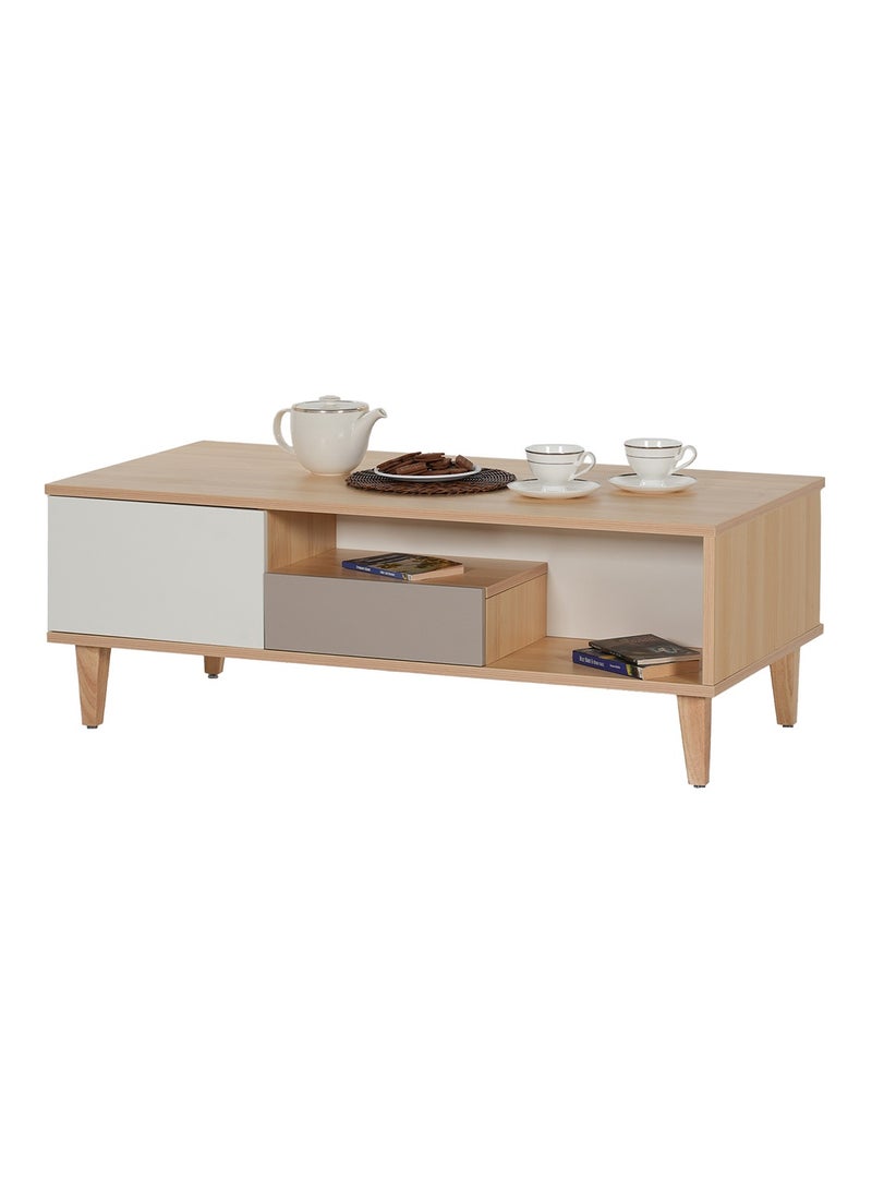 ROYALOAK Grace Coffee Table, MDF, Melamine Finish, Modern Design,Telescopic Channel, Ample Storage, Engineered Wood, Multifunctional Coffee Table, Coffee Table for Living Room - Image 5