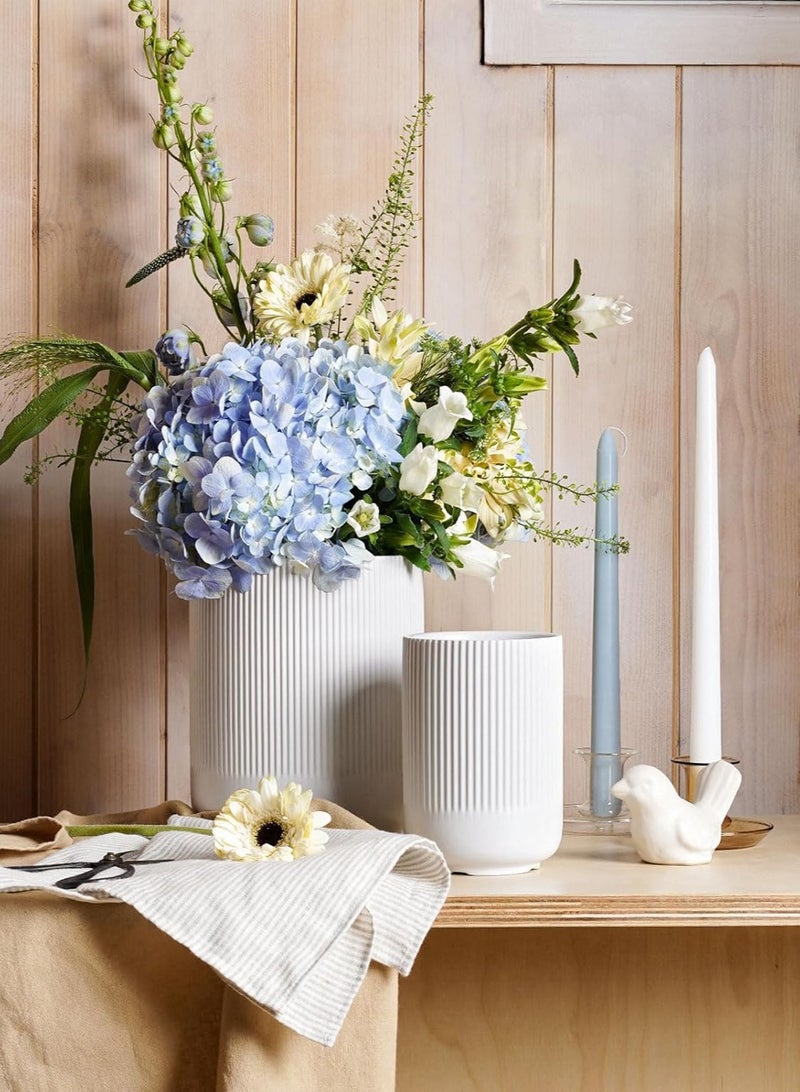 LENND Utensil Holder,Diameter  9.5cm+15cm Ceramic Kitchen Utensil Holder for Countertop, Large Cooking Utensil Crocks for Kitchen Counter, Morden Utensil Organizer for Spatula, Kitchen Decor, Set of 2, White - Image 5