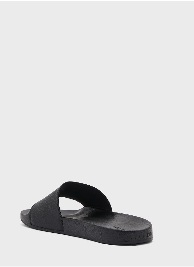 CALVIN KLEIN - One Strap Flip Flops - Image 1