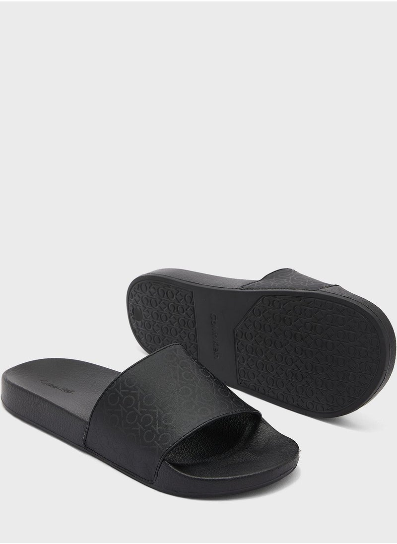 CALVIN KLEIN - One Strap Flip Flops - Image 1