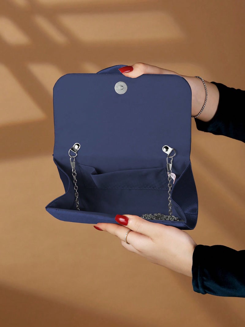 Fashion Flower Decorative Mini Clutch Elegant All-Match Women'S Chain Shoulder Crossbody Bag - Image 5