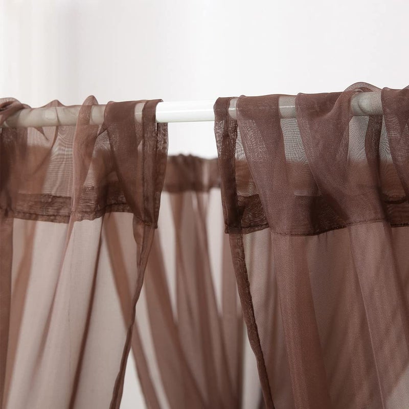 WANFASO Lace Canopy Bed Curtain Queen, Soft Romantic Bed Canopy Scarf for Girls Adults (Queen, White) - Image 5