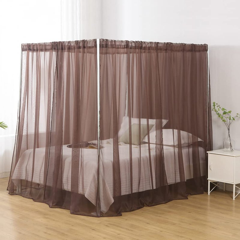 WANFASO Lace Canopy Bed Curtain Queen, Soft Romantic Bed Canopy Scarf for Girls Adults (Queen, White) - Image 3
