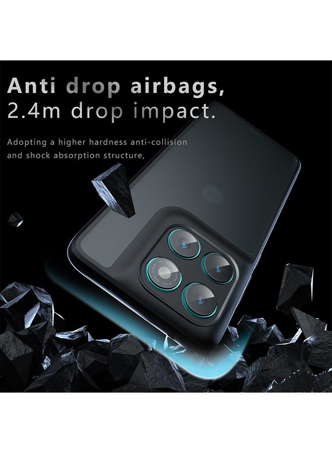 Case for Motorola Edge 60 Fusion 5G, Frosted Translucent Back Protective Slim Phone Cover, Anti-Fingerprints, Anti-Fall Drop Protection, Shockproof Case for Motorola Edge 60 Fusion 5G (Black) - Image 2