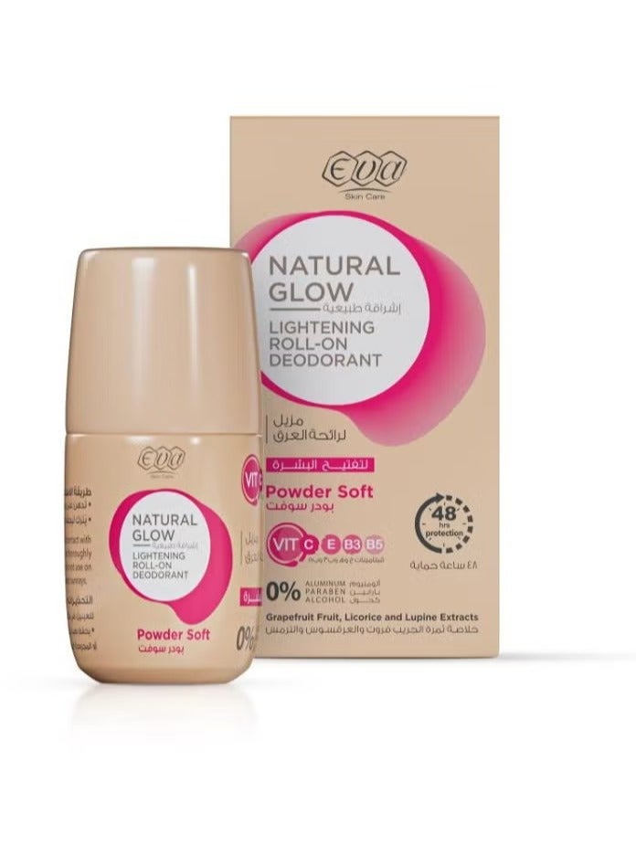 Eva Natural Glow Lightening Roll-On Deodorant Powder Soft- 60 Gm - Image 1