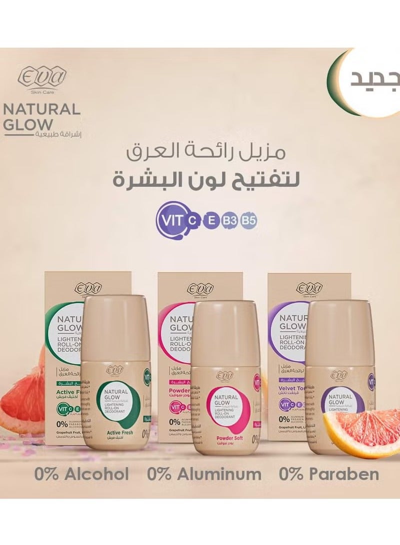 Eva Natural Glow Lightening Roll-On Deodorant Powder Soft- 60 Gm - Image 3