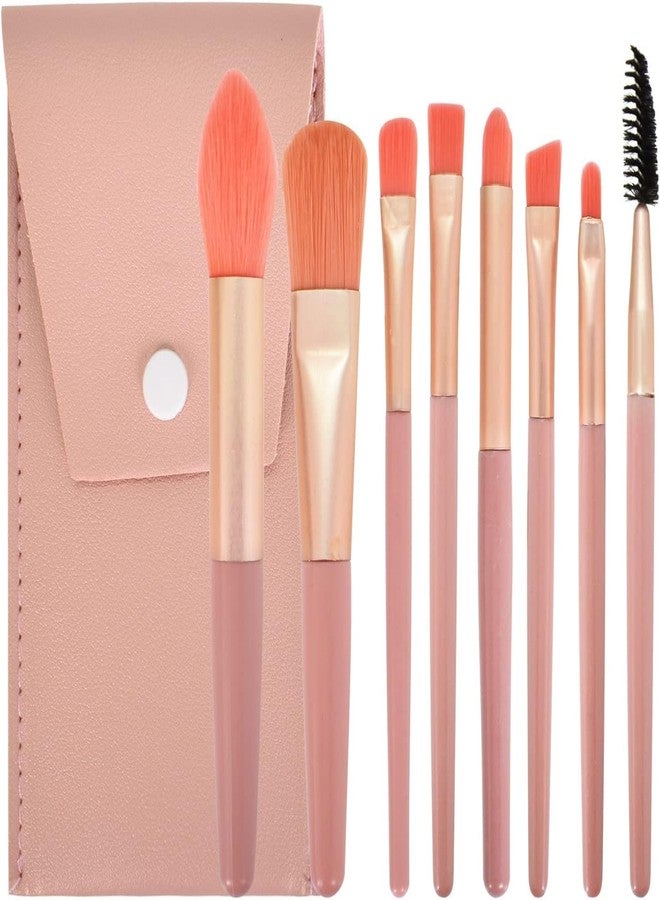 BSITFOW 8 Pcs Brush Set With Pouch, Makeup Brushes Premium Synthetic Kabuki Foundation, Concealers, Eye Shadows Professional Blush, Face Powder, Highlighter, Contour, Blending Eyeliner - Image 1