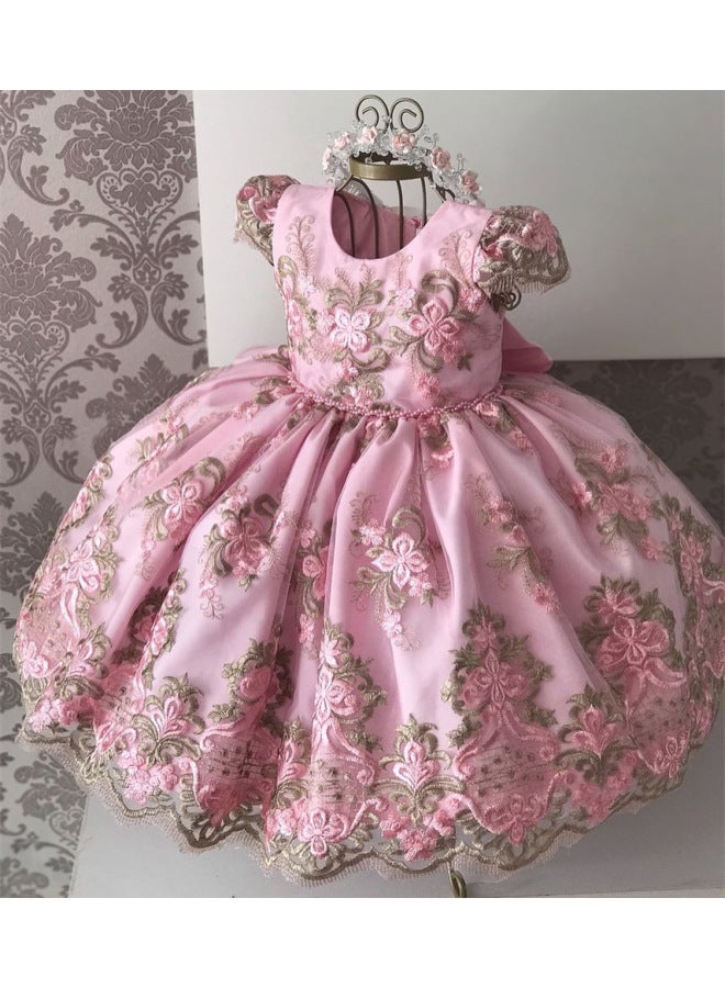 فستان أميرة للبنات، فستان زفاف أنيق لفتاة الزهرة، فستان بيانو ونوبل