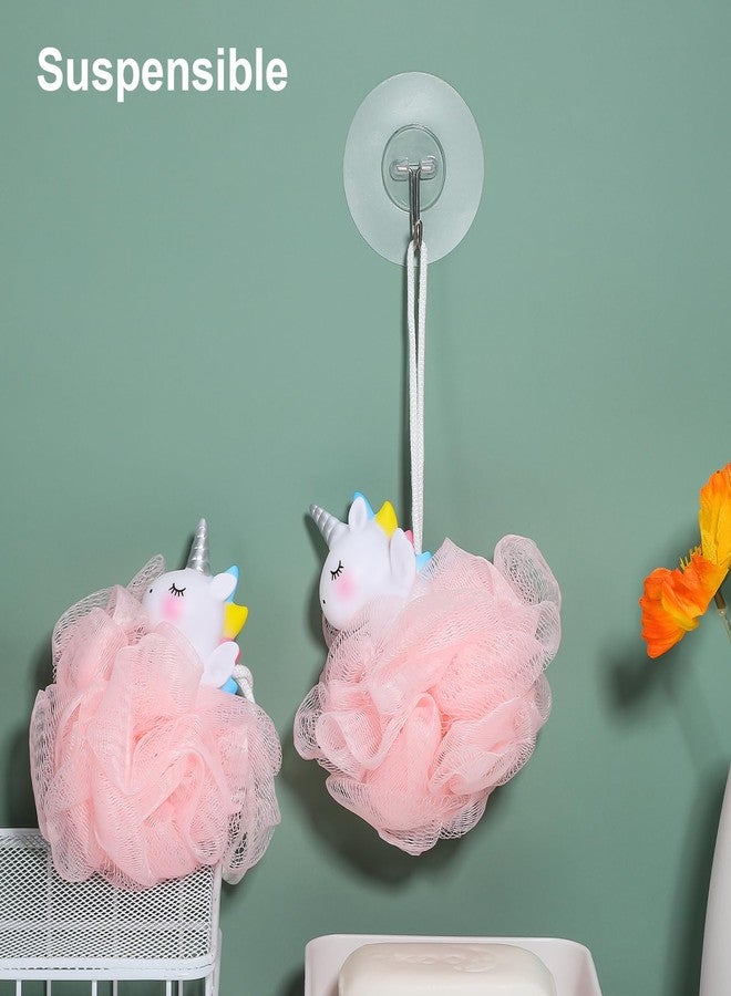 Balacoo Shower Loofah: 2 Pcs Unicorn Loofahs Animal Loofah Kids Loofah Bath Sponge Exfoliating Scrubber Bathing Ball for Girls Boys - Image 3