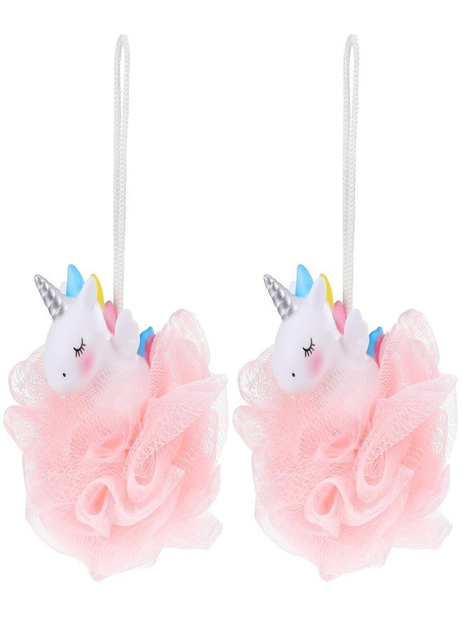 Balacoo Shower Loofah: 2 Pcs Unicorn Loofahs Animal Loofah Kids Loofah Bath Sponge Exfoliating Scrubber Bathing Ball for Girls Boys - Image 1