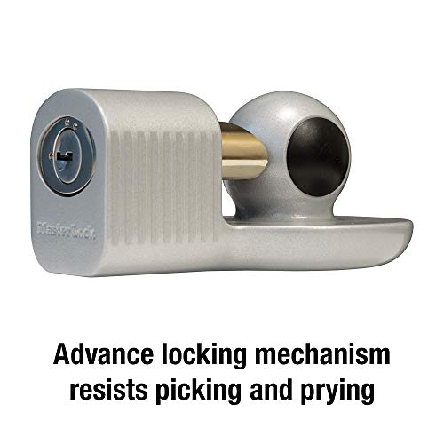 Master Lock Silver Trailer Hitch Lock, Trailer Tongue Lock for RV, Horse Trailer, or Utility Tool Trailer, 377DAT - Image 3