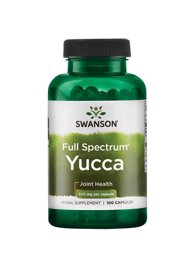 Swanson Premium Brand Full Specturm Yucca 500 Milligrams 100 Capsules - Image 1