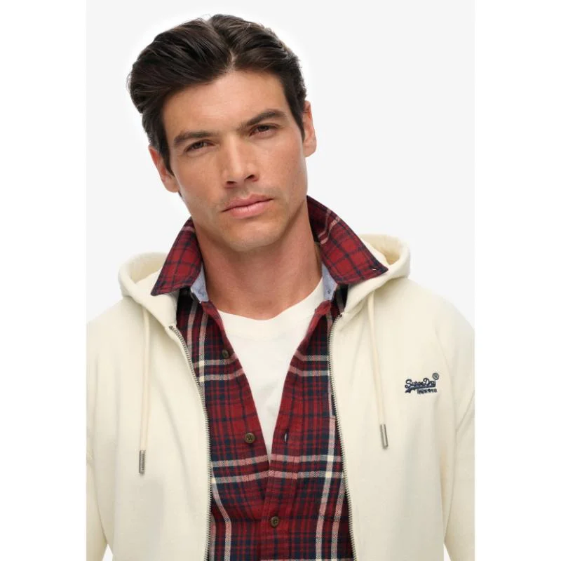 Superdry  Essential Logo Half Brushed Zip Hoodie for Men | Best Price UAE