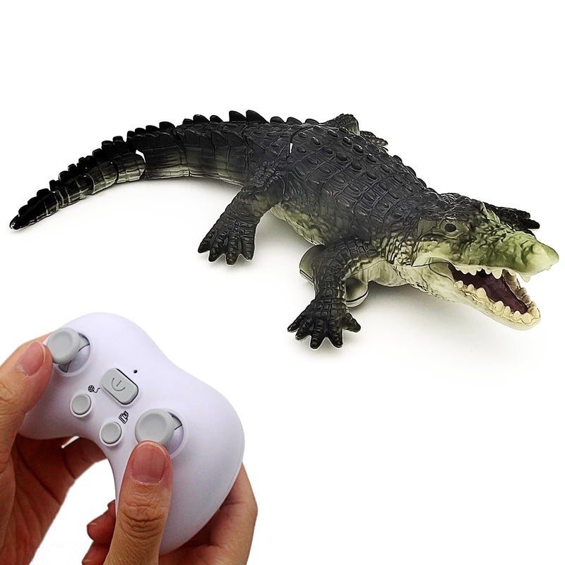 Tipmant Realistic RC Crocodile Remote Control Fish Boat Electric Animal Water Toy for Swimming Pool Lake Kids Birthday Green - Image 2