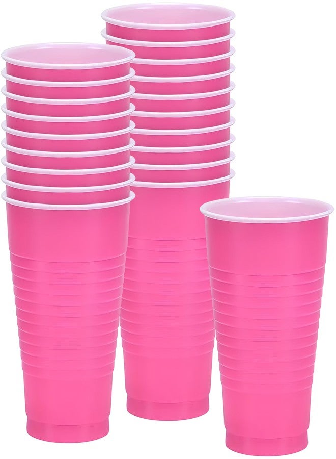 Party Dimensions Disposable Plastic Party Cups - 12 oz | Hot Pink | Pack of 20 - Image 1