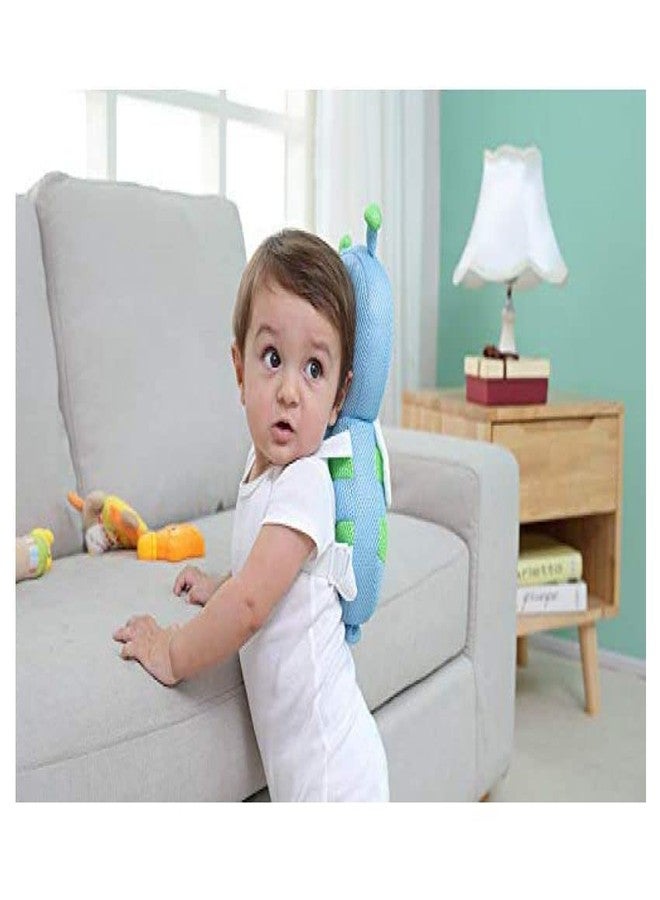 Synlark Baby Head Protector Cushion Plush Soft Toy Early Learning Toy Fall Protection Helmet Baby Head Protector Child Adjustable Shoulder Strap (Blue) - Image 5