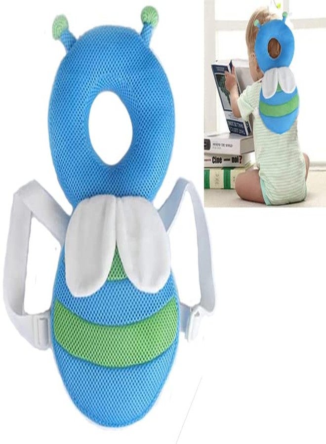 Synlark Baby Head Protector Cushion Plush Soft Toy Early Learning Toy Fall Protection Helmet Baby Head Protector Child Adjustable Shoulder Strap (Blue) - Image 2