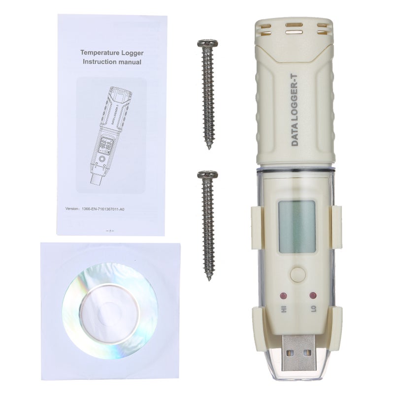USB Temperature Data Logger LCD Digital Temperature Data Recorder 61440 Memory Reusable Recorder Datalogger with PC Computer Software for Warehouse Cold Chain Drugstore - Image 4