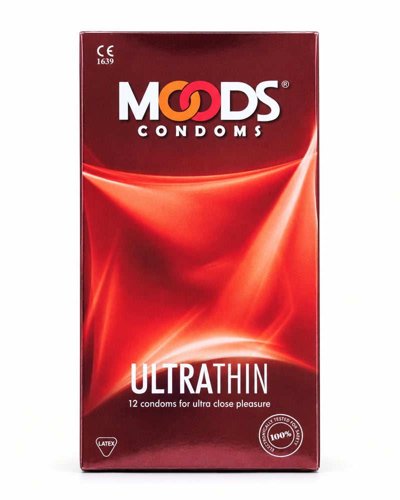 Ultra Thin Condoms, Lubricated Natural Latex Barrier Protection, Pack of 12
