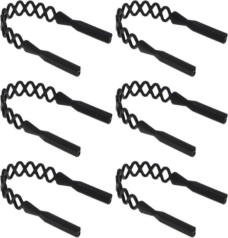 WOONEKY 6pcs Non-slip Glasses Strap and Sunglasses Lanyard, Adjustable Elastic Black Eyeglass Retainer for Secure Fit during Sports and Outdoor Activities - Image 1